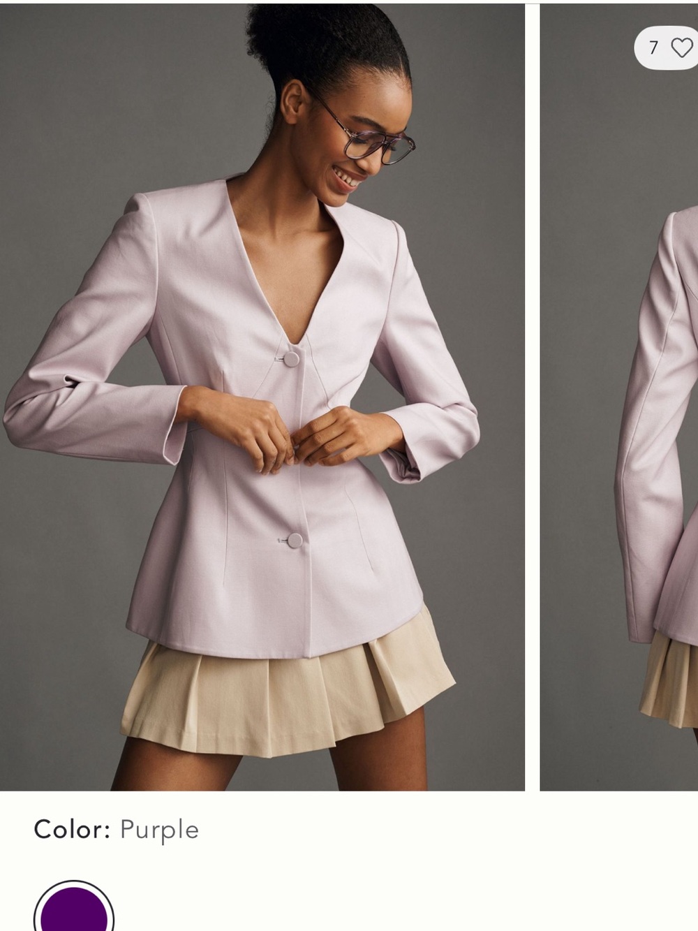 Mare Mare Plunge Peplum Blazer